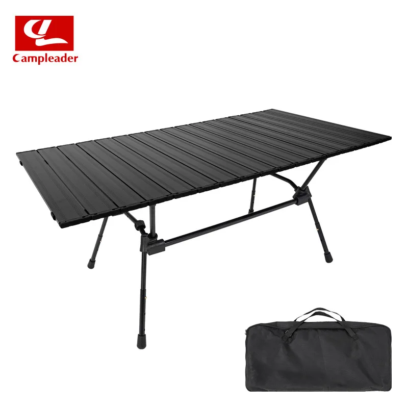 

Outdoor camping aluminum alloy folding table blackened egg roll table high and low barbecue table portable picnic self-driving t
