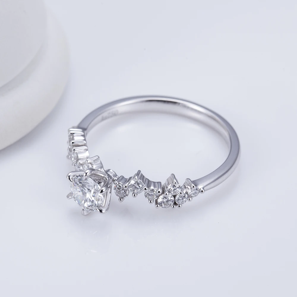Mishang Jewelry 1CT Lab Grown Diamond Rings With IGI Certificate Platinum PT950 Diamonds Ring For Woman Girls In Stock MSR-743