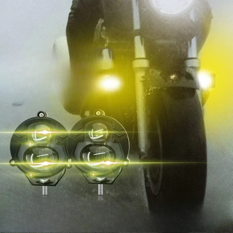 exploradoras para moto laser projector lens motorcycle fog light differential projector amarillo blanco luz de carretera