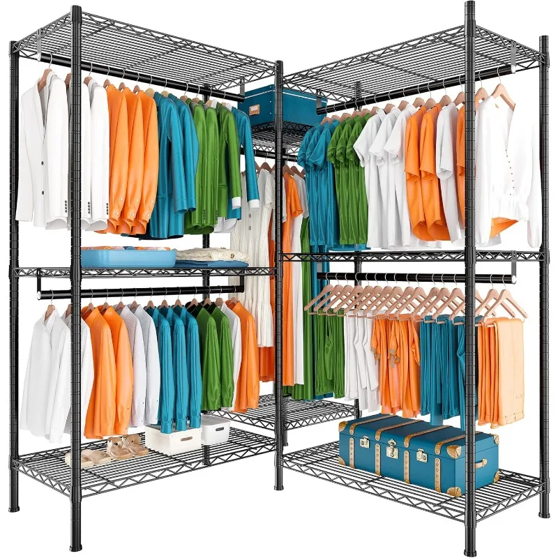 

Clothes Rack, 825 LBS Clothing Rack Garment Rack Clothing Racks for Hanging Clothes Heavy Duty Clothes 74.5" W X 18" D X 77" H,