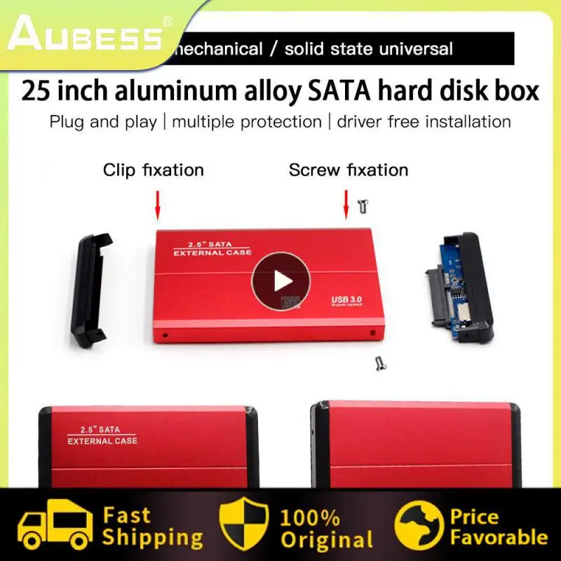 1/2/3 Hdd Ssd External Box Aluminum Alloy Support All 7mm/9.5mm 2.5-inch Sata Sata 3.0 To Usb 3.0 Plug And Play 5 Gbps