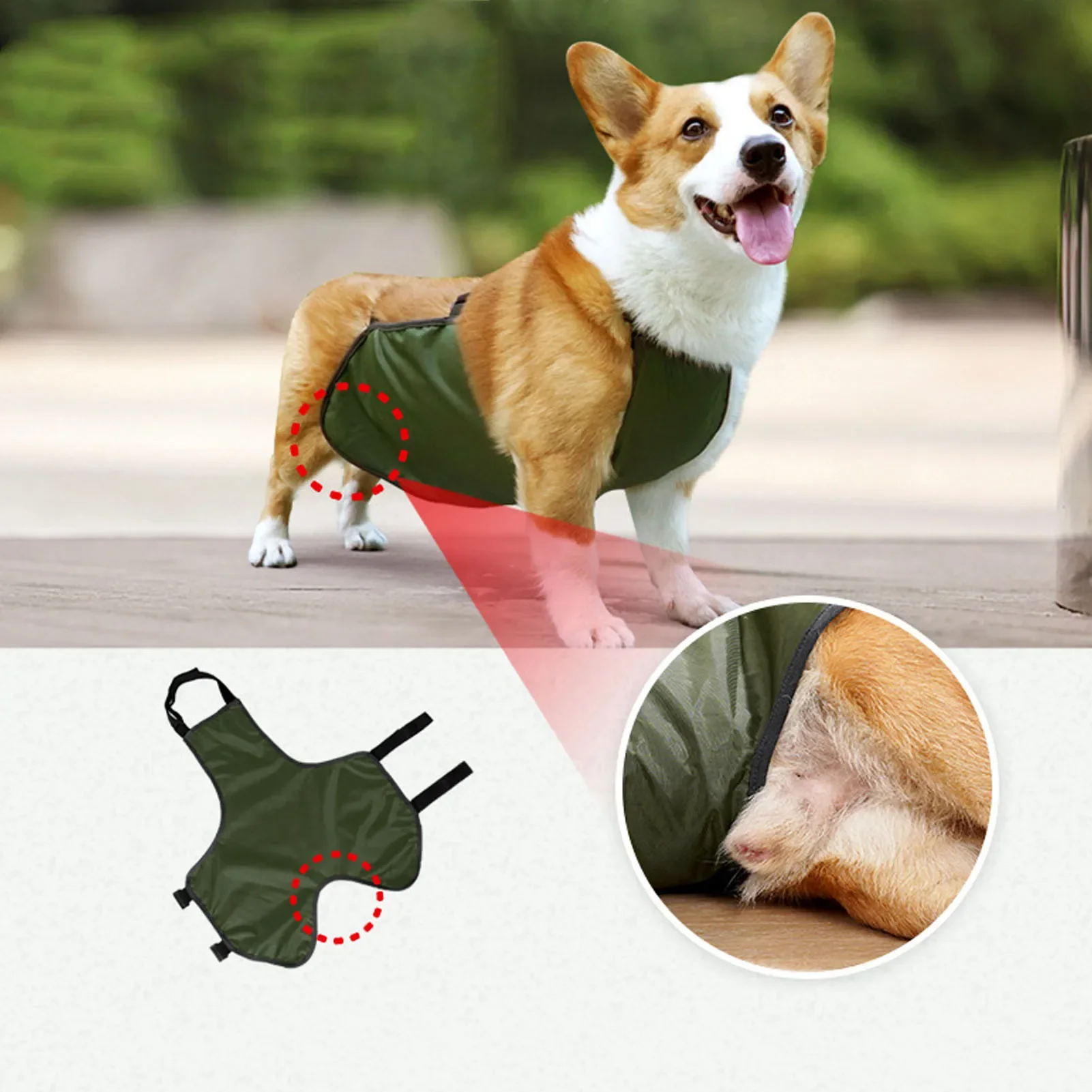 

Large Dog Belly Band Waterproof Breathable Full Protection Easy To Clean Dog Bib Chest Protector For Pets