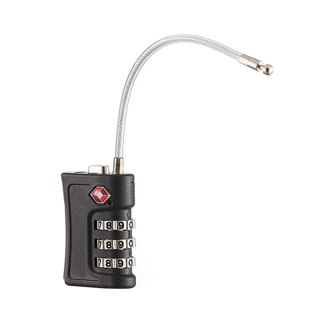 Portable Security Tool Travel TSA Customs Code Lock Contrast Color Padlock 3 Digit Combination Lock Luggage Password Lock