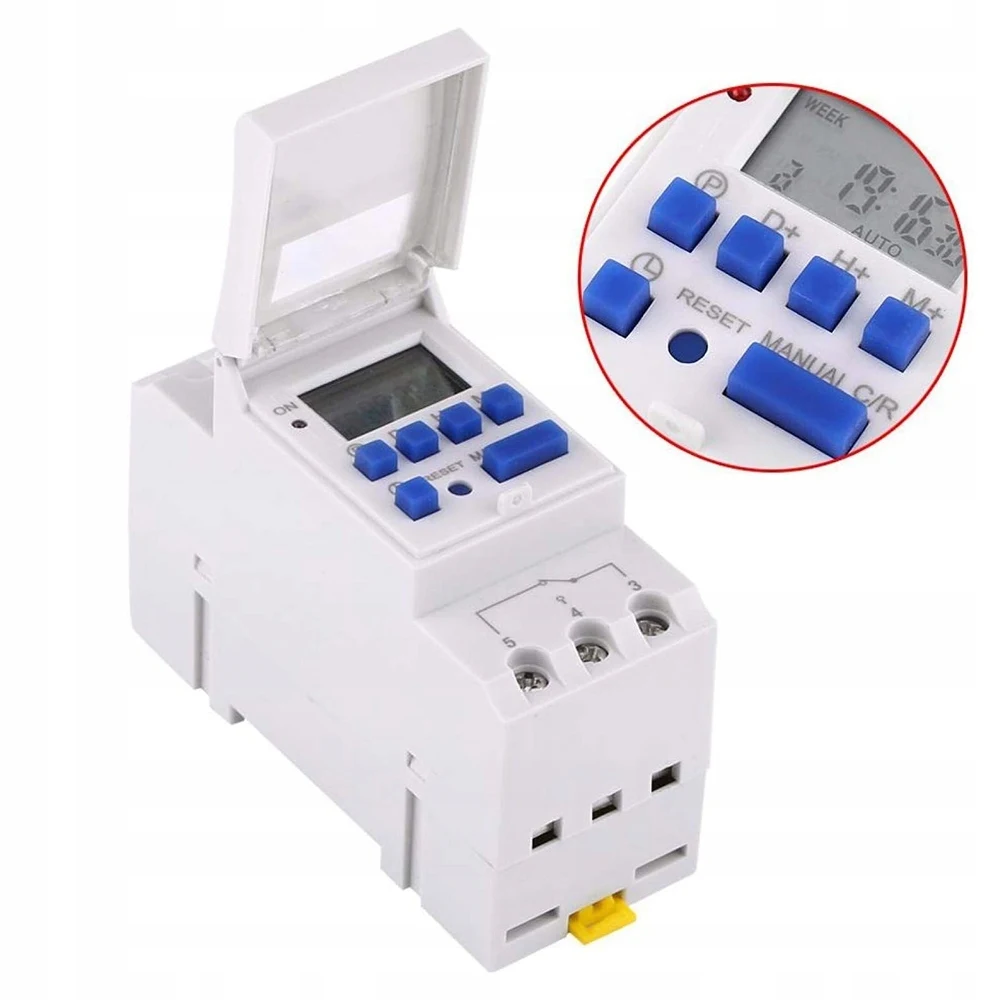 Electronic Weekly 7 Days Programmable Digital TIME Relay Timer Switch Control AC  230V Din Rail Mount THC15A