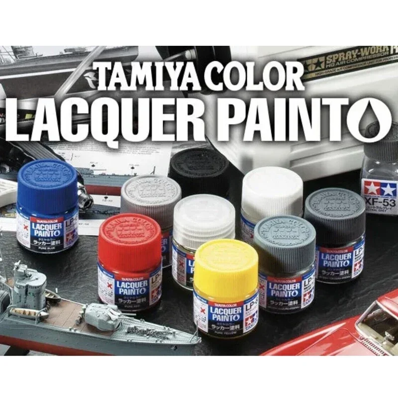 TAMIYA Color Lacquer Paint LP-1 To LP-27 (82101-82127) Jars 10ml Nitro Oil-based Paint Pigment Model Kits Coloring Consumables