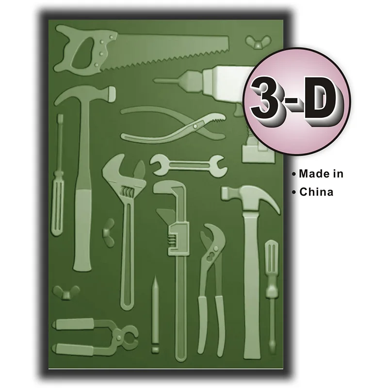 Toolbox 3d Embossed Folder And Supporting Molds, Templates, Stamp Templates, Scrapbooks, Paper Cards, Photo Album Production, 11