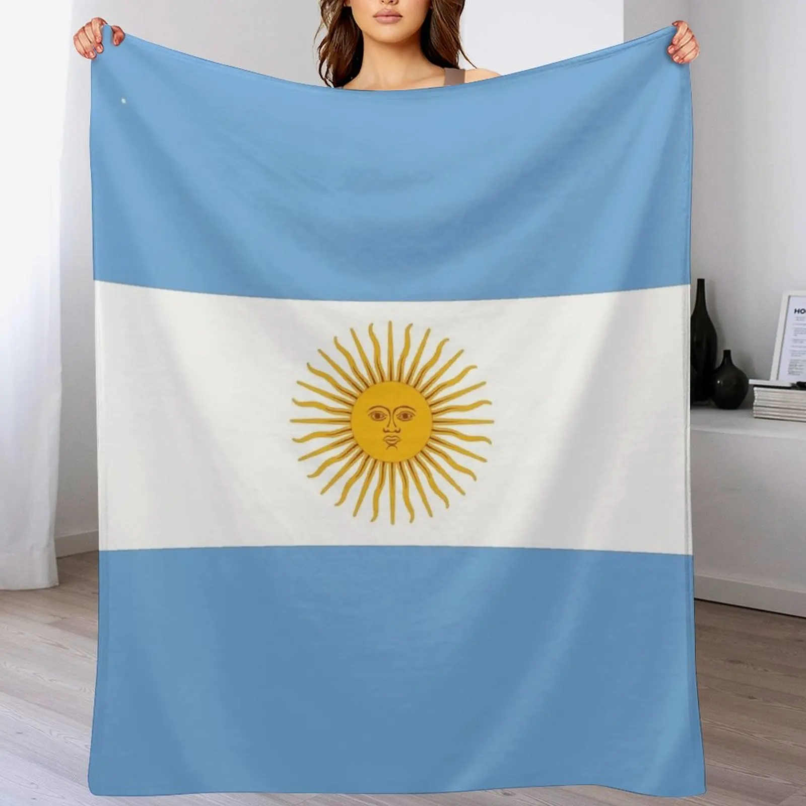 The flag of Argentina Throw Blanket Designers Hair Blankets