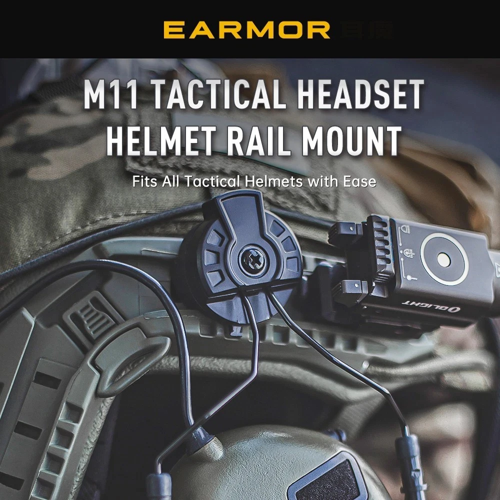 EARMOR Schieß-Gehörschutz Helm-Schienenadapter ARC Taktischer Headset-Adapter für ARC-Schienenhelm-Zubehör – Detail 3