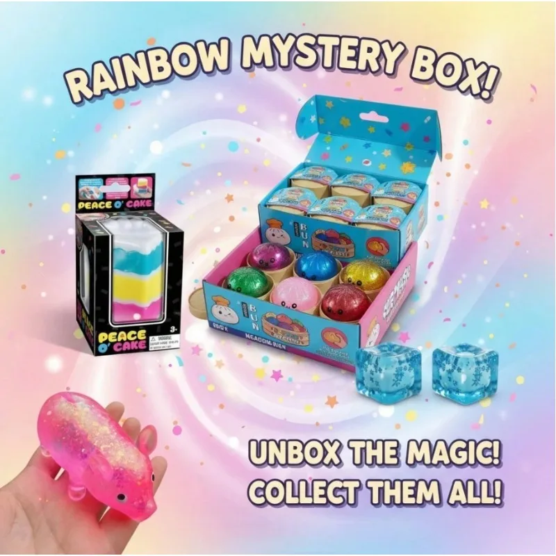 

Mystery Blind Box Squishy Surprise Set – 3 Independent Random Draws Per Order, Cute Collectible Toy Pack With 4 Designs