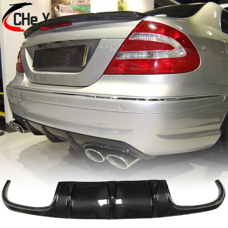 

Rear Bumper Diffuser Lip For Mercedes-Benz W209 CLK320 CLK63/CLK55 AMG 2004-2007 Carbon Fiber Car Exhaust Splitter Spoiler Plate