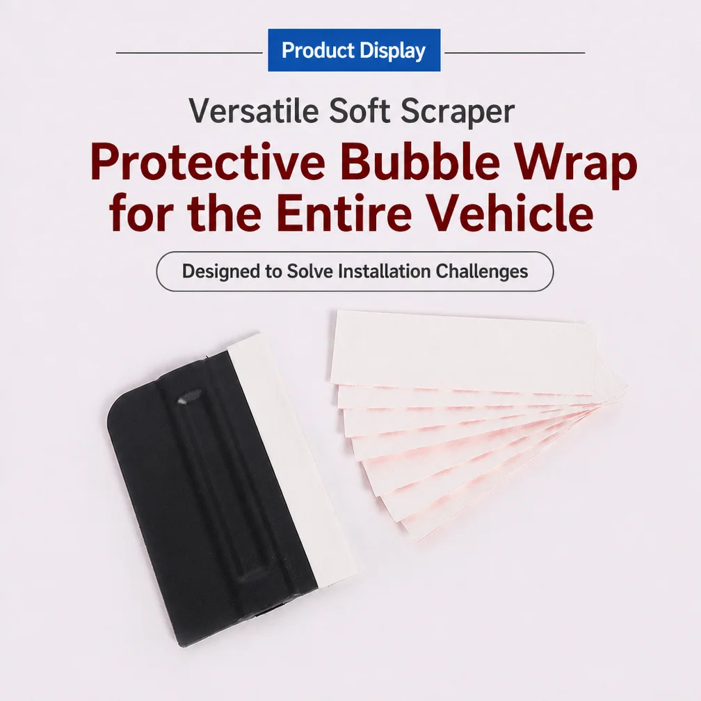 Car Film Squeegee Replacement Paper Sheet Soft Bubble Removal Pad For Vehicle Wrap Paint Protection And TPU Color Change Film