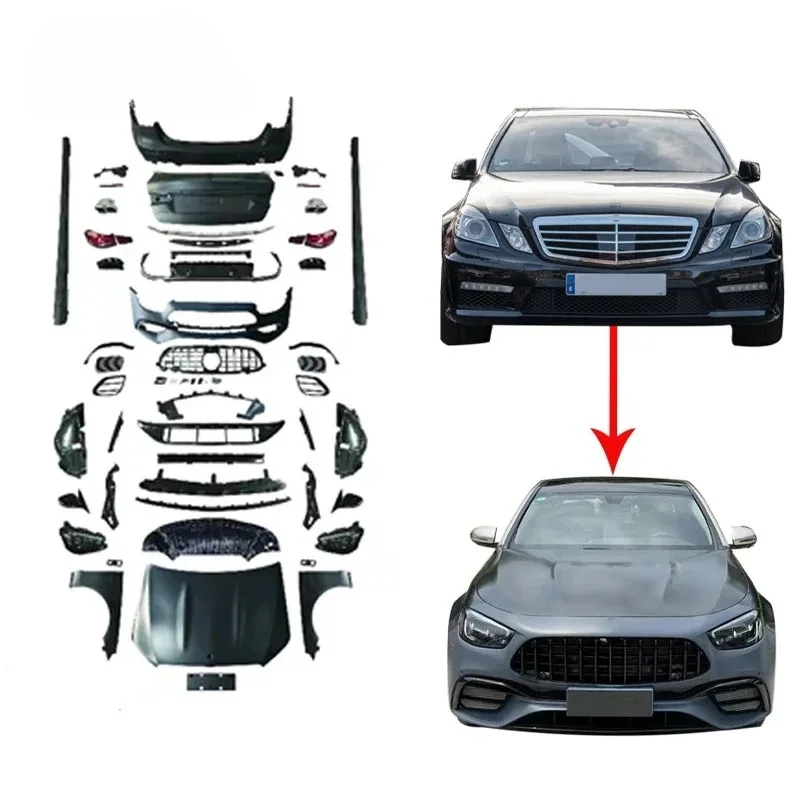 

2009-2017Year W212 Upgr W213 Style 2021Year Bodykit W212 Old To New Auto Body Systems With Light W212 To W213 E63 Car Bumpers