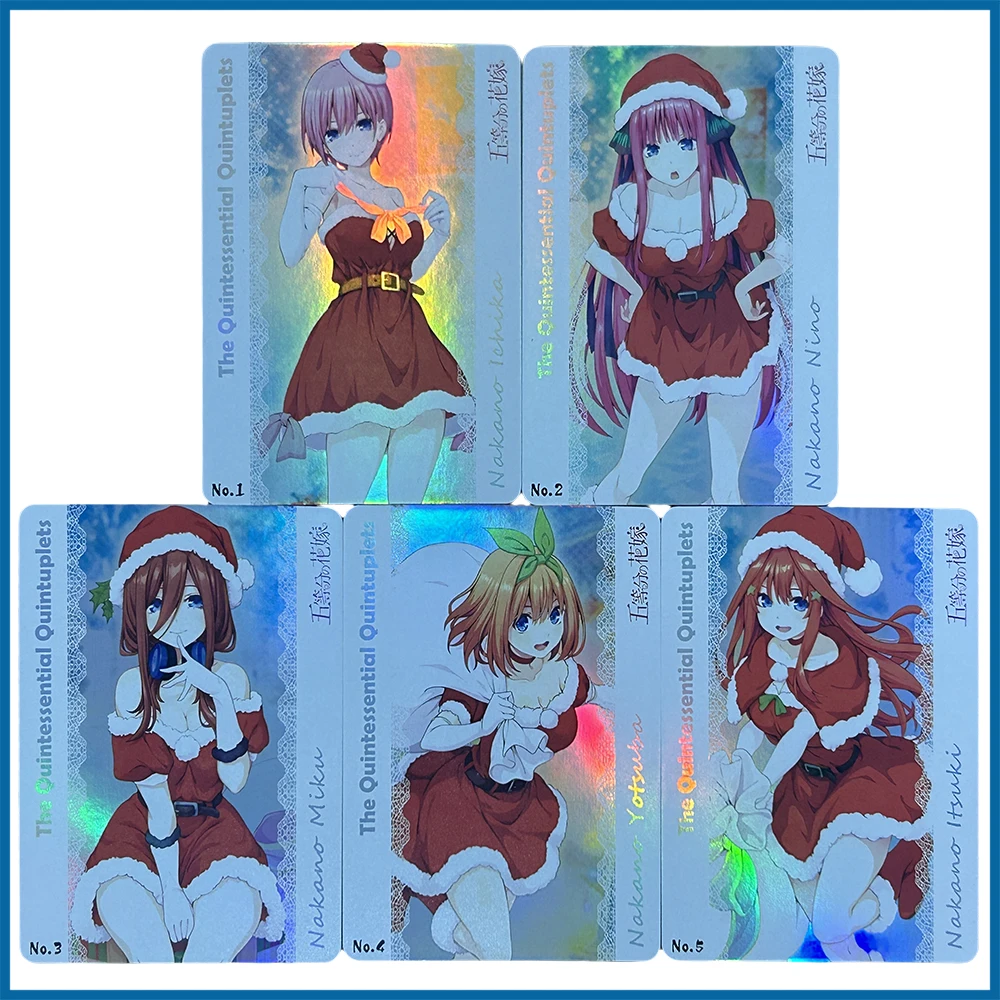 

5PC/Set Anime Goddess Story Diackano Ichakano Nino Miku Yotsuba Rem Boy Game Toys Christmas Birthday Gift Collection Cards