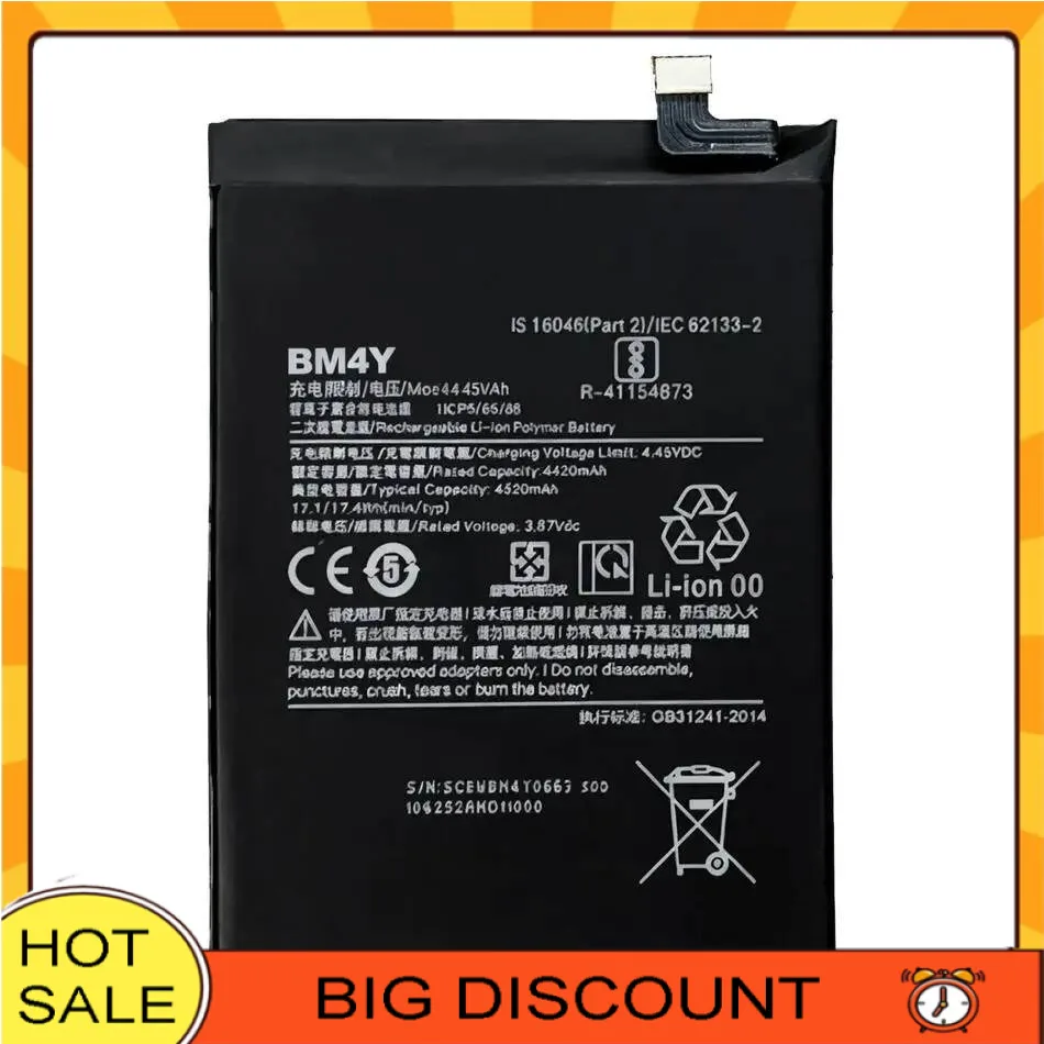 

4520Mah For Xiaomi Poco F3 For Redmi K40 Pro K40pro BM4Y Mobile Phone Battery Long-Lasting Performance