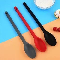 1Pc Silicone Mixing Spoon Nonstick Kicthen Spoon Baking Spoon for Cooking Stirring Mixing and Serving