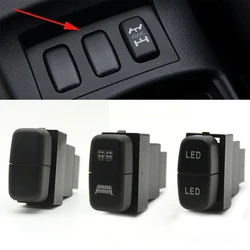 1PC Dual LED Lamp Switch Car Bar Door Lock Button Power Light Blank Switch for Mitsubishi Lancer EX Pajero V73 V93 V97