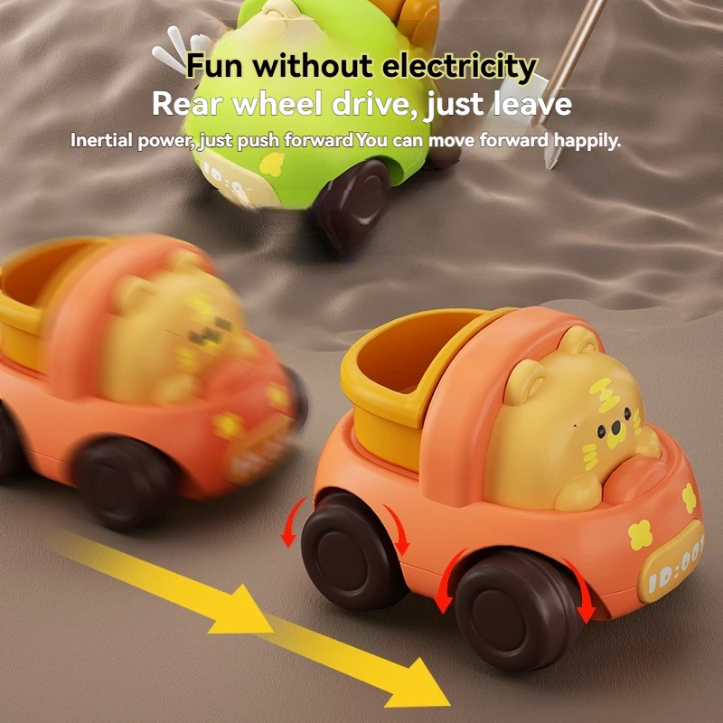Cartoon Animal Engineering Vehicles, Toy Dump Trucks, Boy Interactive Sliding Cars, Excavators, Small Gifts