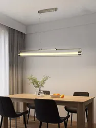 Bauhaus restaurant chandelier antique style studio designer long strip lamp tube industrial style bar counter island desk lamp