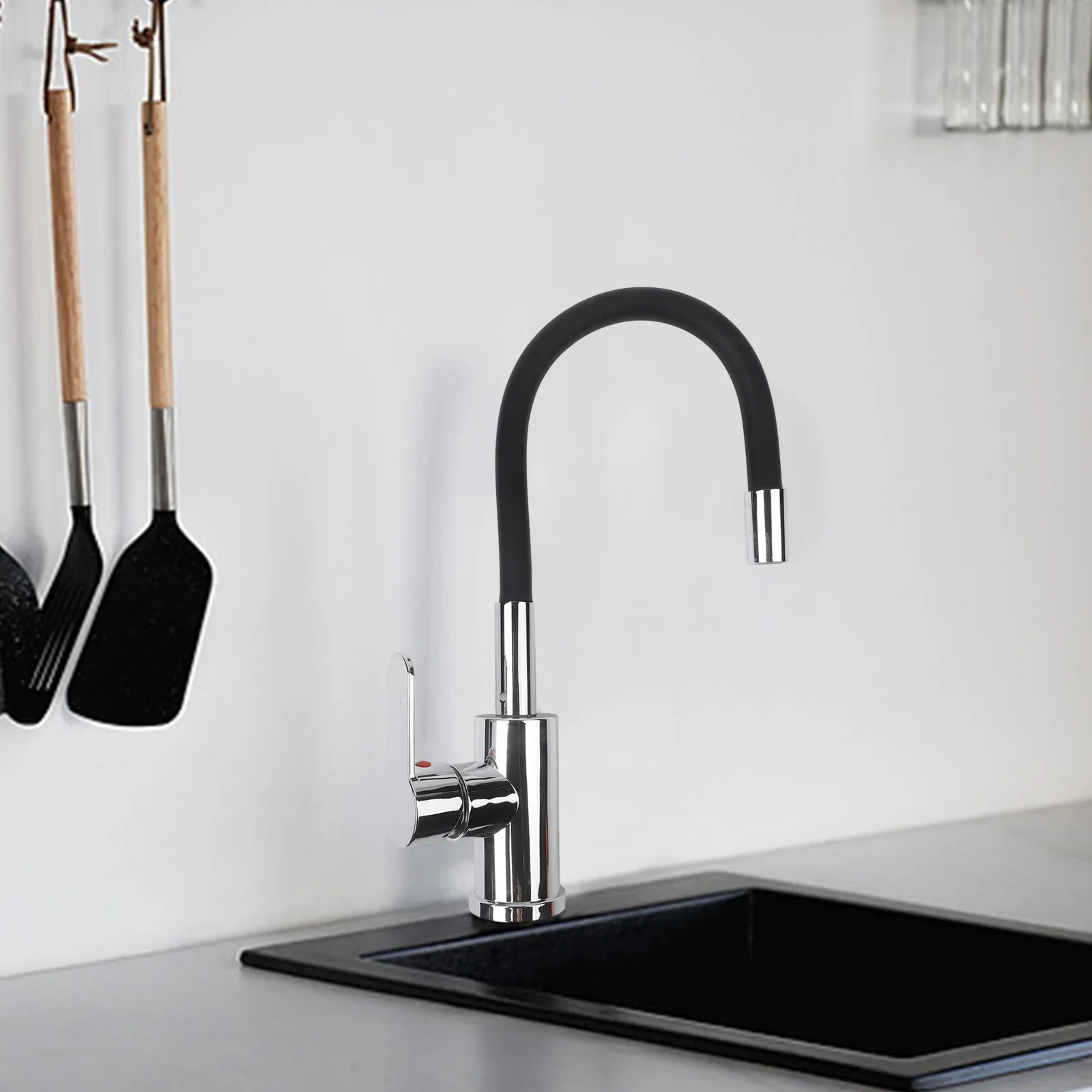 360° Swiveling Kitchen Faucet Stainless Steel Mixer Tap With High Pressure 2.5 Bar Flow And Splash-Free Aerator