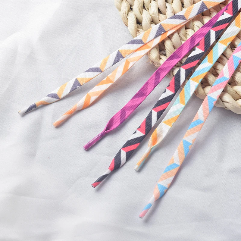 Lässige hohe Canvas-Tennisschnürsenkel, flache Schnürsenkel für Turnschuhe, Farbverlauf, Regenbogen-Eiscreme-Schnürsenkel für AF1-Damen-Schnürsenkel