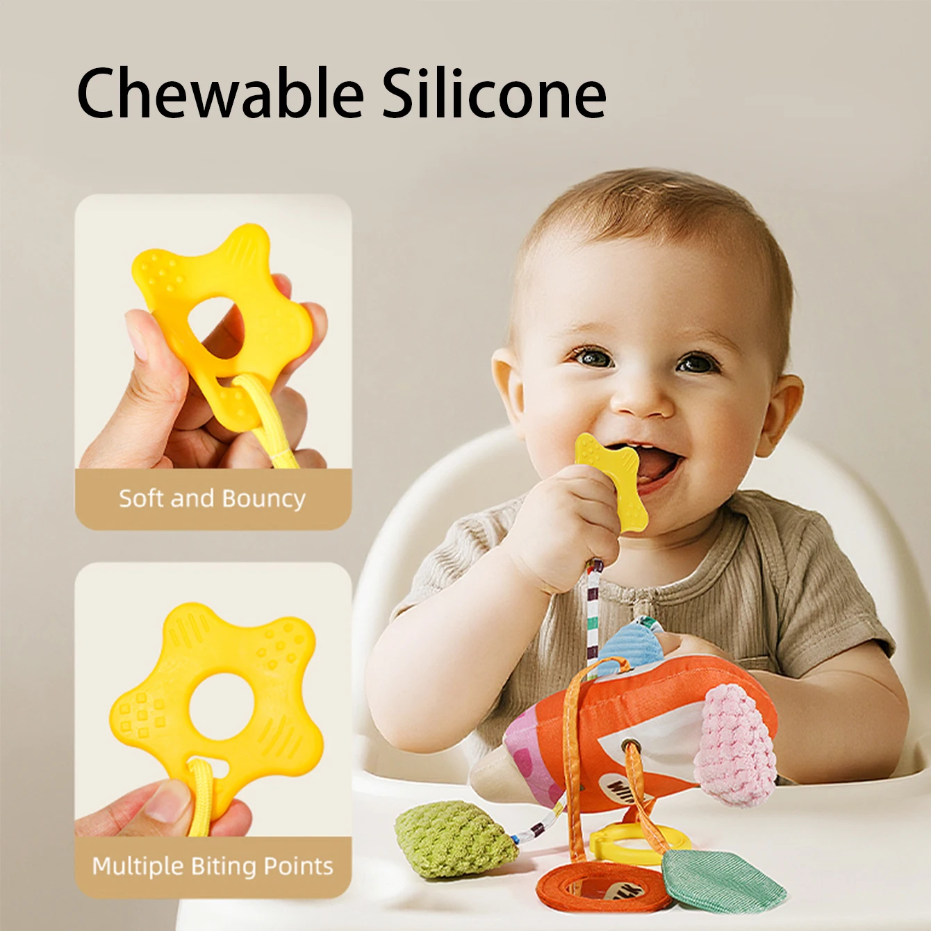 Newborn 0-12 Months Baby Plush Stroller Toys Baby Rattles Mobiles Cartoon Animal Hanging Bell Educational Baby Toys Speelgoed