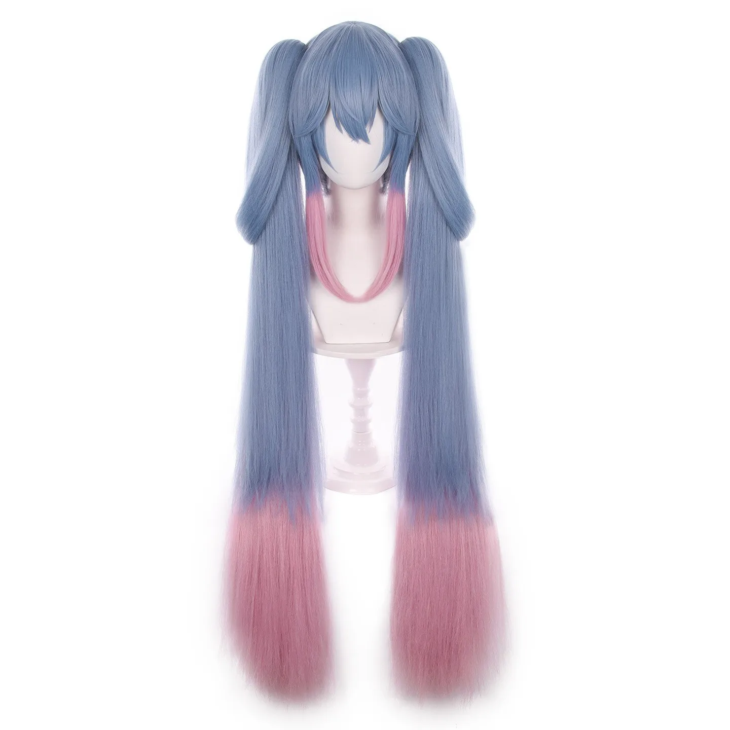 Lady Sun Wig for Women Halloween Carnival Party Props 100cm Long Blue Pink Gradiently Synthetic Hair Time Reflection