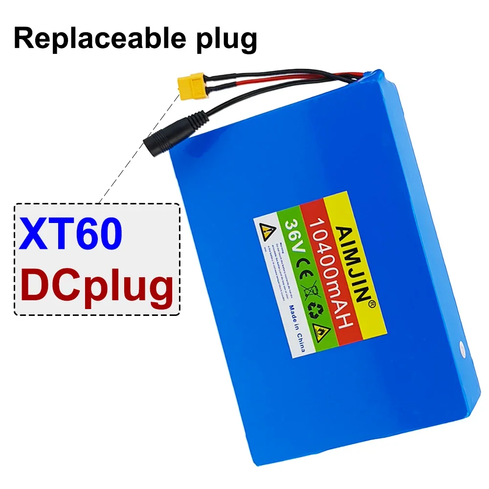 New 36V Battery 10S4P Battery Pack 10.4Ah 500W 750W 18650 Lithium ion  for e-bike Electric Car Bicycle Motor Scooter