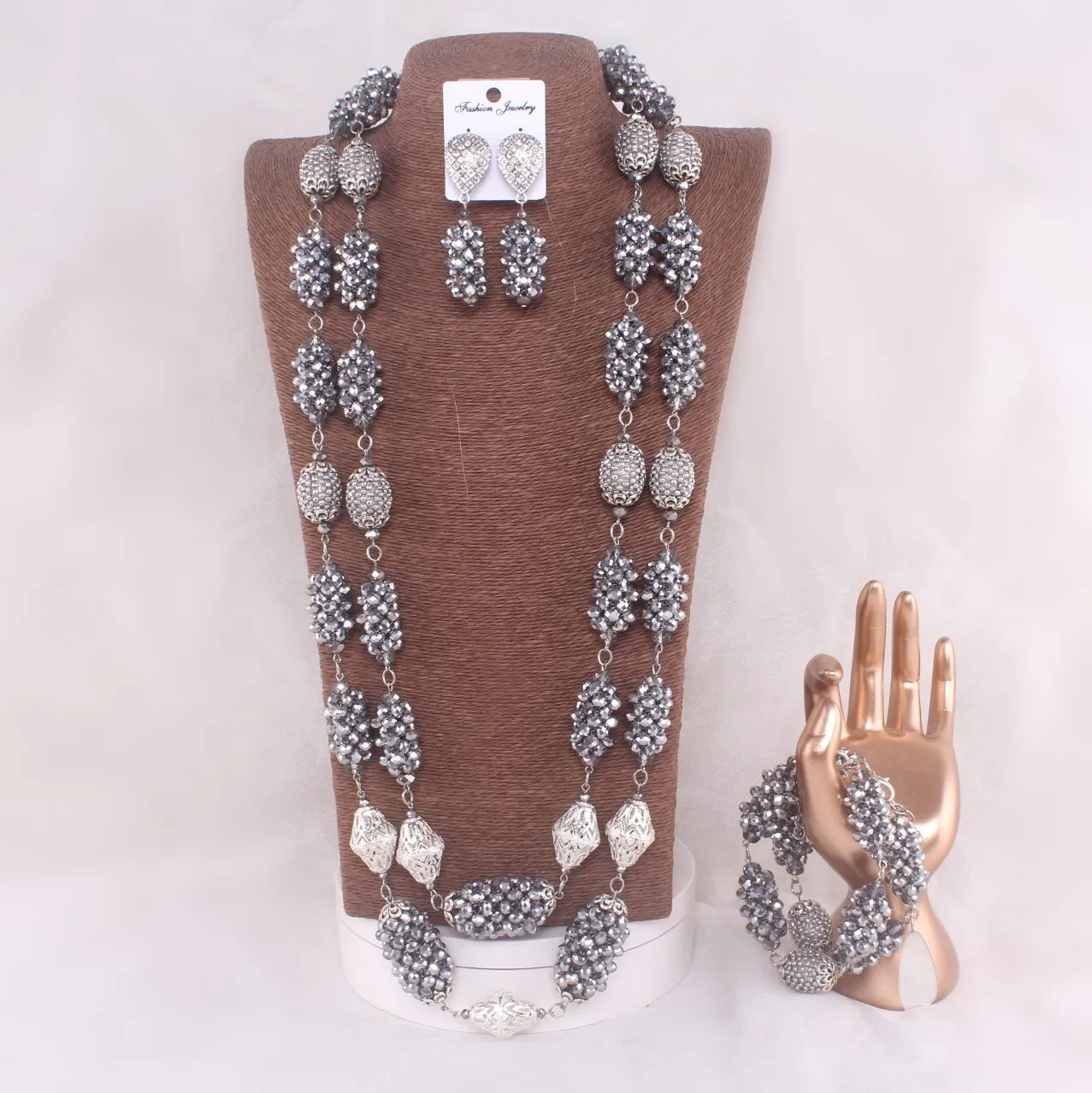 

Dudo Nigerian Wedding Beads 4 Colors African Crystal Beaded Women Traditional Jewelry Set 2025 New Style