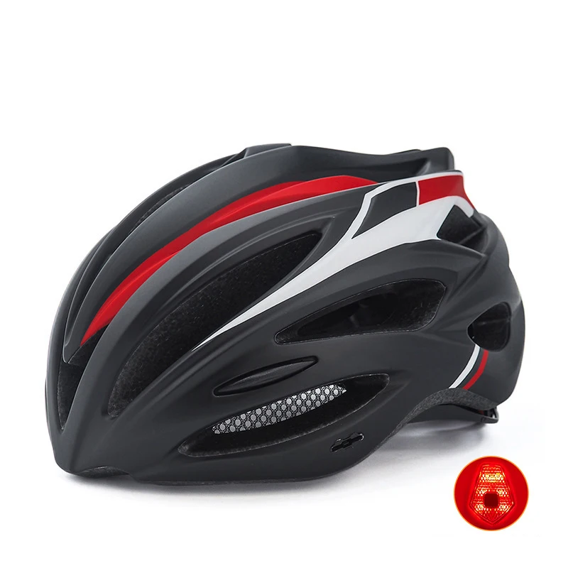 Casco de competición todoterreno para bicicleta, bicicleta de montaña, casco para montar en bicicleta al aire libre, bicicleta de carretera, casco de bicicleta con luz