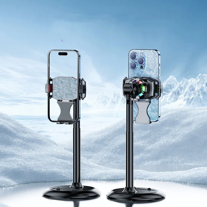 

Radiator Cooler With Telescopic Holder For iPhone Cooling Gaming Air Cooler Refrigerator Type C Fan Mobile Support For Live Broa