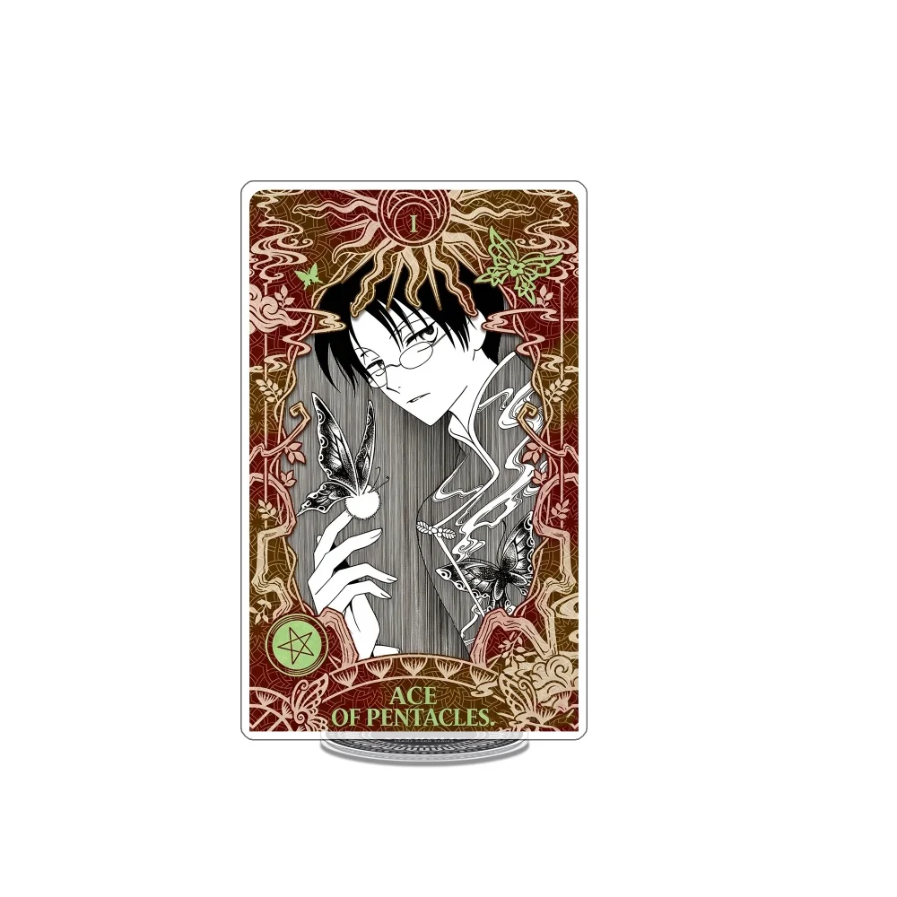 XxxHOLiC Cardcaptor Sakura Tarot Card Acrylic Stand Keychain Anime Clow Reed Yuko Figure Desk Decoration Custom Fans Gift