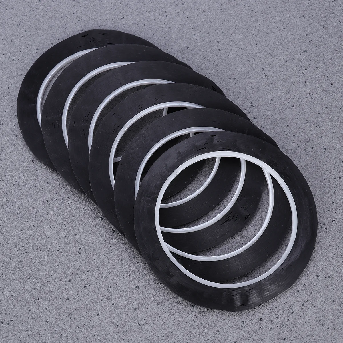 6pcs 3Mm Width 50M Black Grid Marking Tape For Whiteboard Charting Drawing Scrapbooking Journaling Graphic Art Tape