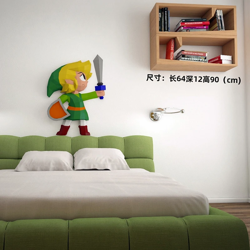 Zelda Legend Game Figure Skyward Link Paper Model Kids Room Home Decor Wall Decoration Papercraft 3D DIY Puzzles Handmade Toys