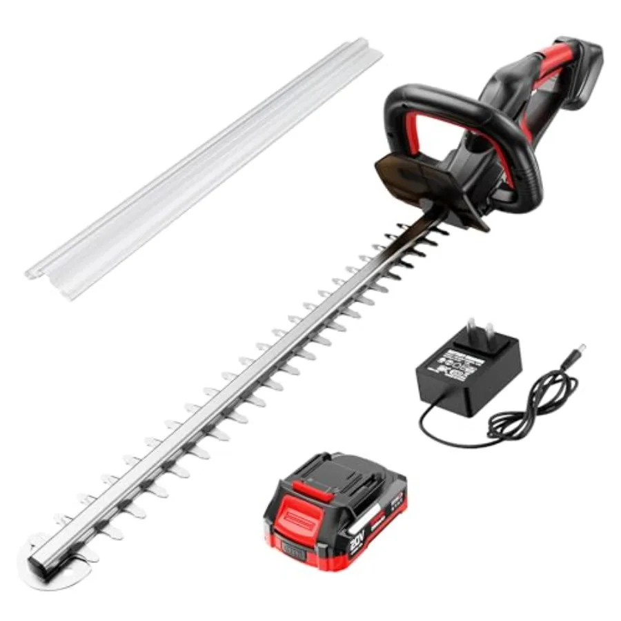

20V 22-Inch Electric Hedge Trimmer Cordless 5/8" Cutting Capacity Lightweight 4.3 Lbs Battery Powered Bush Trimmer Handheld Shr