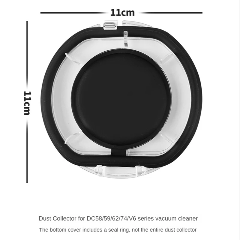 Bin Lid Cap Sealing Ring Cap For Dyson V6/DC58/DC59/DC62/DC74 Vacuum Cleaner Dust Bin Bucket Bottom Cover Sealing Ring