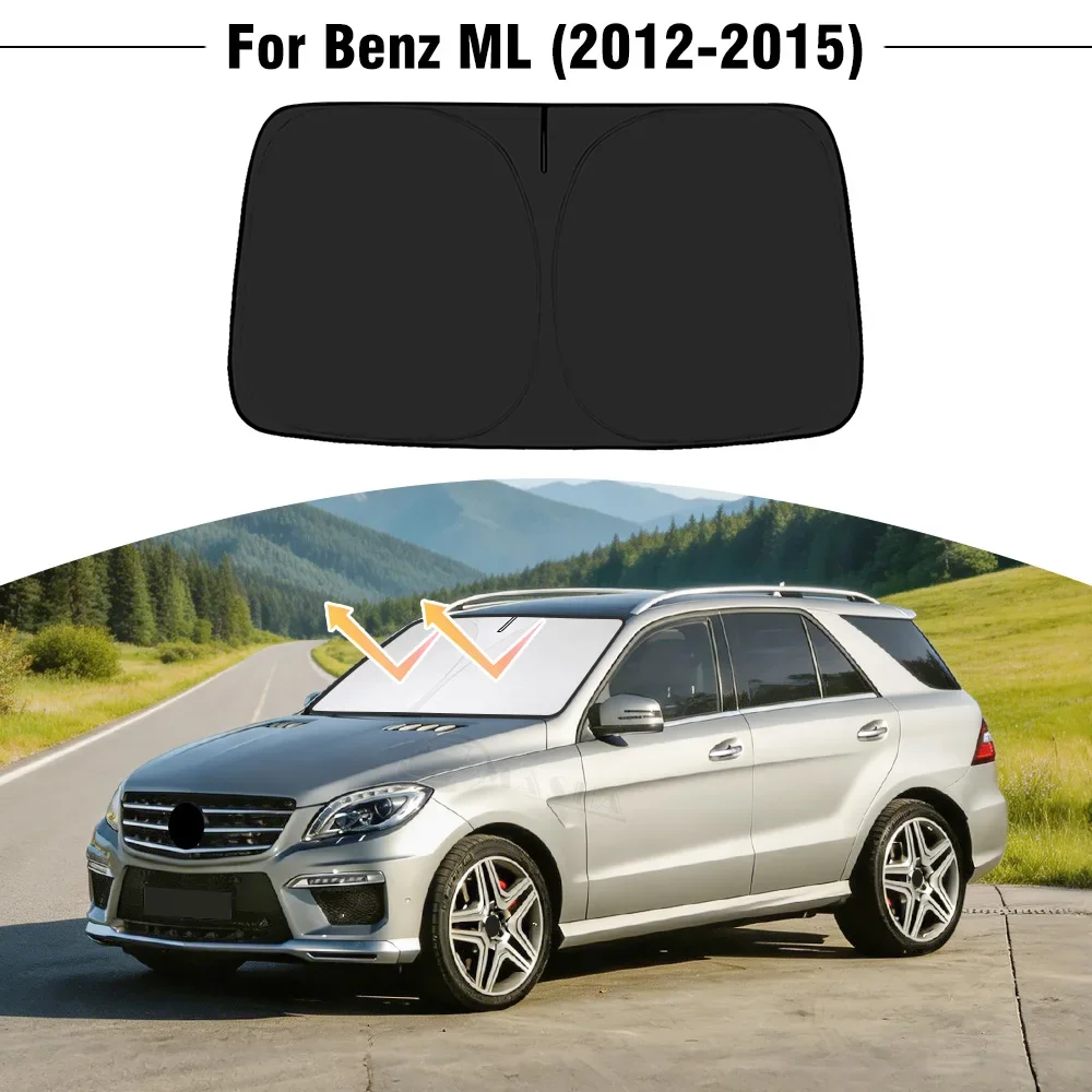 For Mercedes-Benz ML SUV 2012-2015 Car Windshield Sunshade Cover Front Window Sun Shade Visor UV Protection Accessories