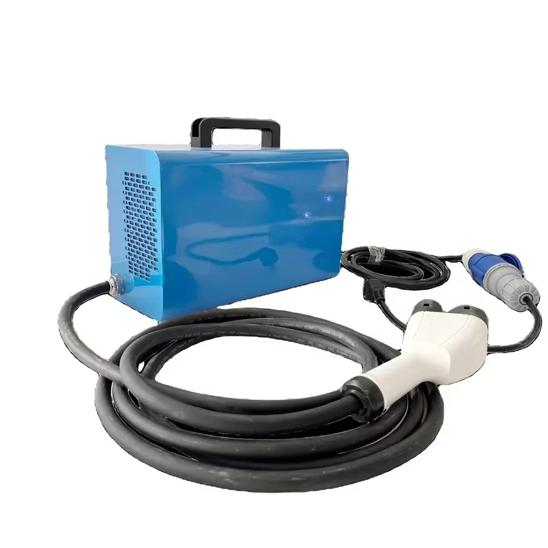 New Compact Portable EV Charger 7KW 32A CCS2 Type 2 Fast Charging with 5 Meters Cable for Retrofit Upgrade & Road Trips