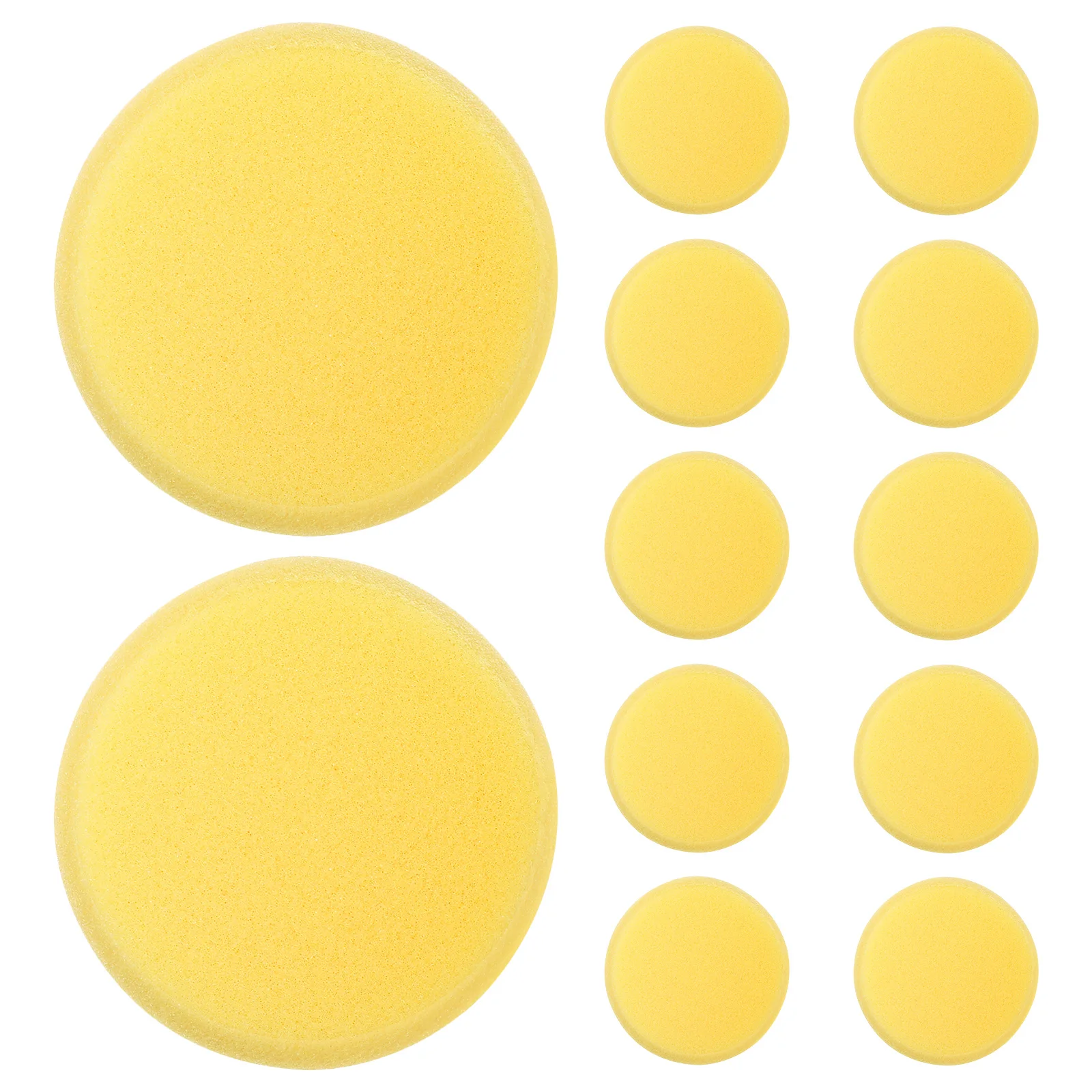 

12pcs Round Sponge Yellow Soft Absorbent Foams For Painting Crafts Pottery Clay Art Household Face Washable Circle Sponge Tools