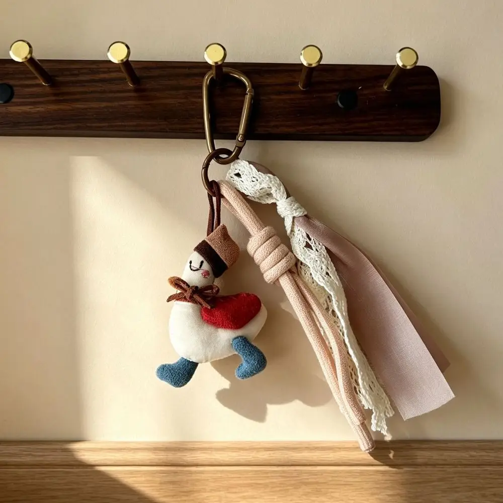 Cartoon Animal Keychain Charm Rabbit Cat Bear Multicolor Vintage Bag Decorative Pendant Cloth Horse Chicken Duck