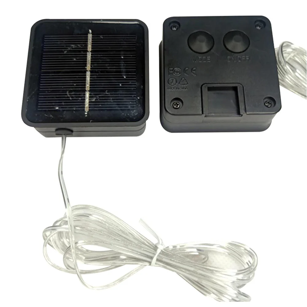 Impermeável Diodo Luz String, Solar Bateria Box, Power Controller, Ao Ar Livre, Água Proofing, IP65, 8 Modos de Exibição, 68mm x 68mm