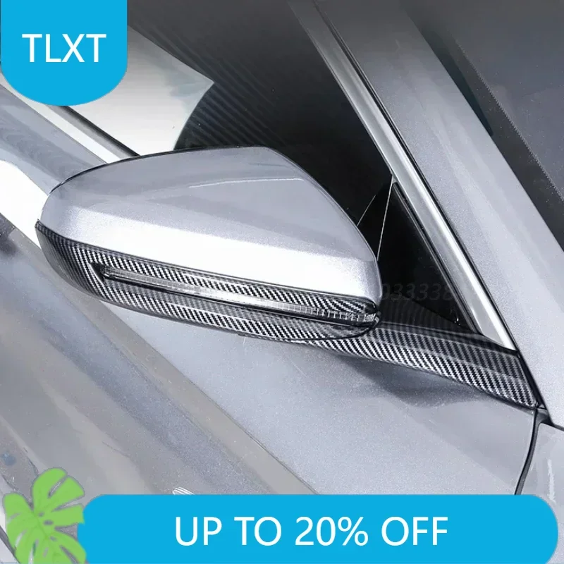

For BYD Han DM-i/EV Car Rearview Mirror Trim Car Modification Carbon Fiber Pattern Exterior Car Sticker Refit Parts Accessories
