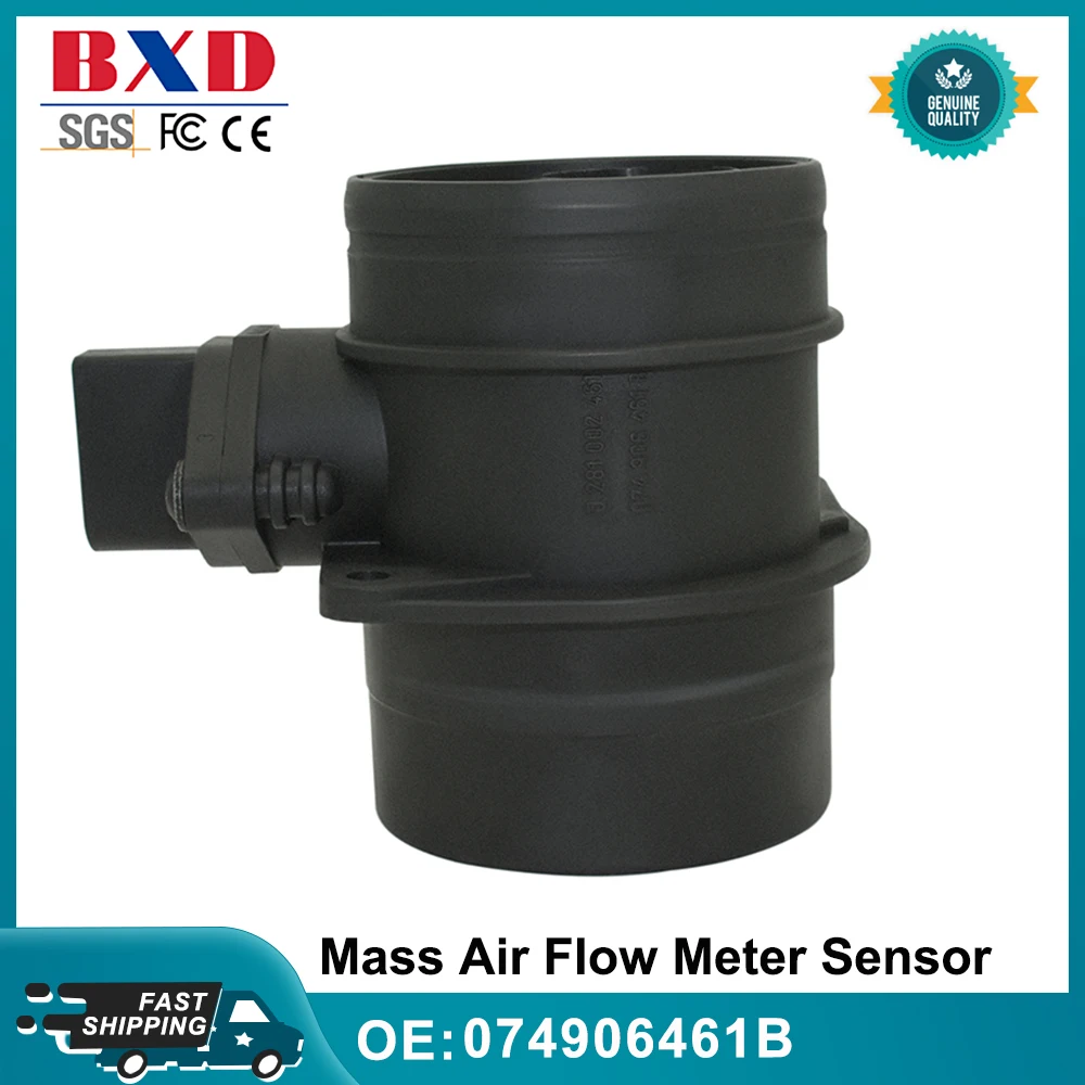 OEM 074906461B 0281002461 074906461BX MAF Mass Air Flow Meter Sensor For VW Golf Passat Audi A3 A4 A6 Skoda Seat Ford Auto Parts