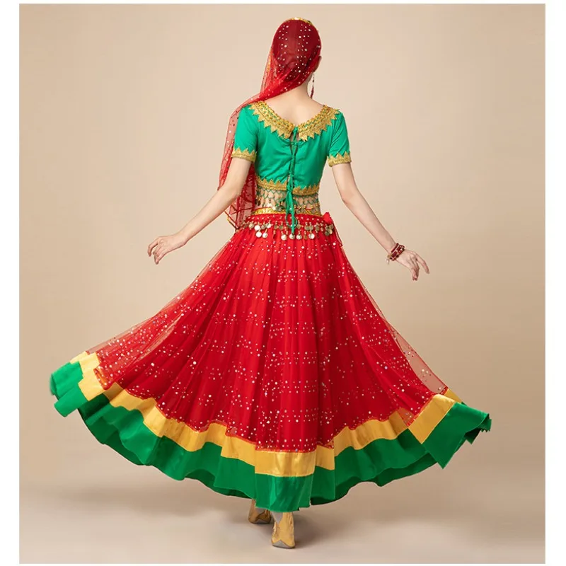 Customized Indian Belly Dance Clothes Long Dress Group Annual Meeting Performance Costume Adult Female Exotic Dancewear