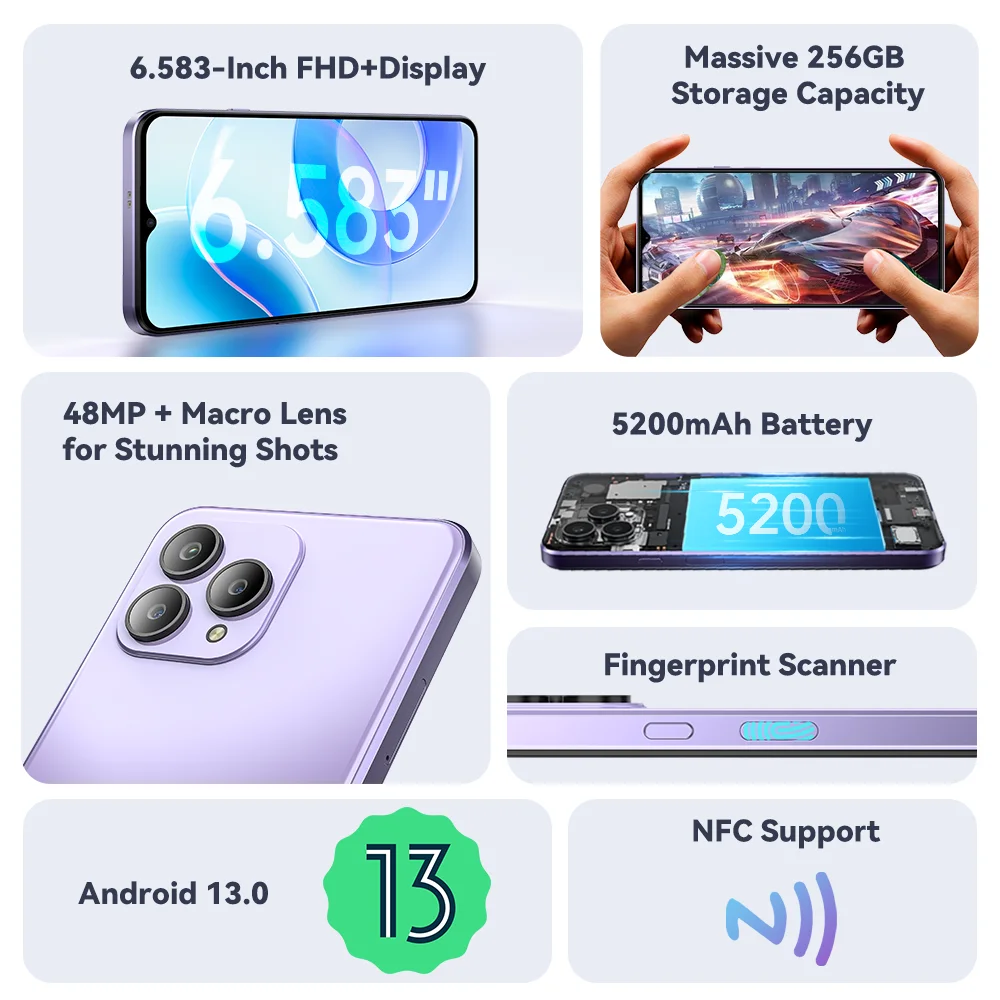 CUBOT P80 8G,256gb Android グローバル版 SIMフリー Cubot Global Version Android Smartphone P80, Android 13 Phone, 8GB