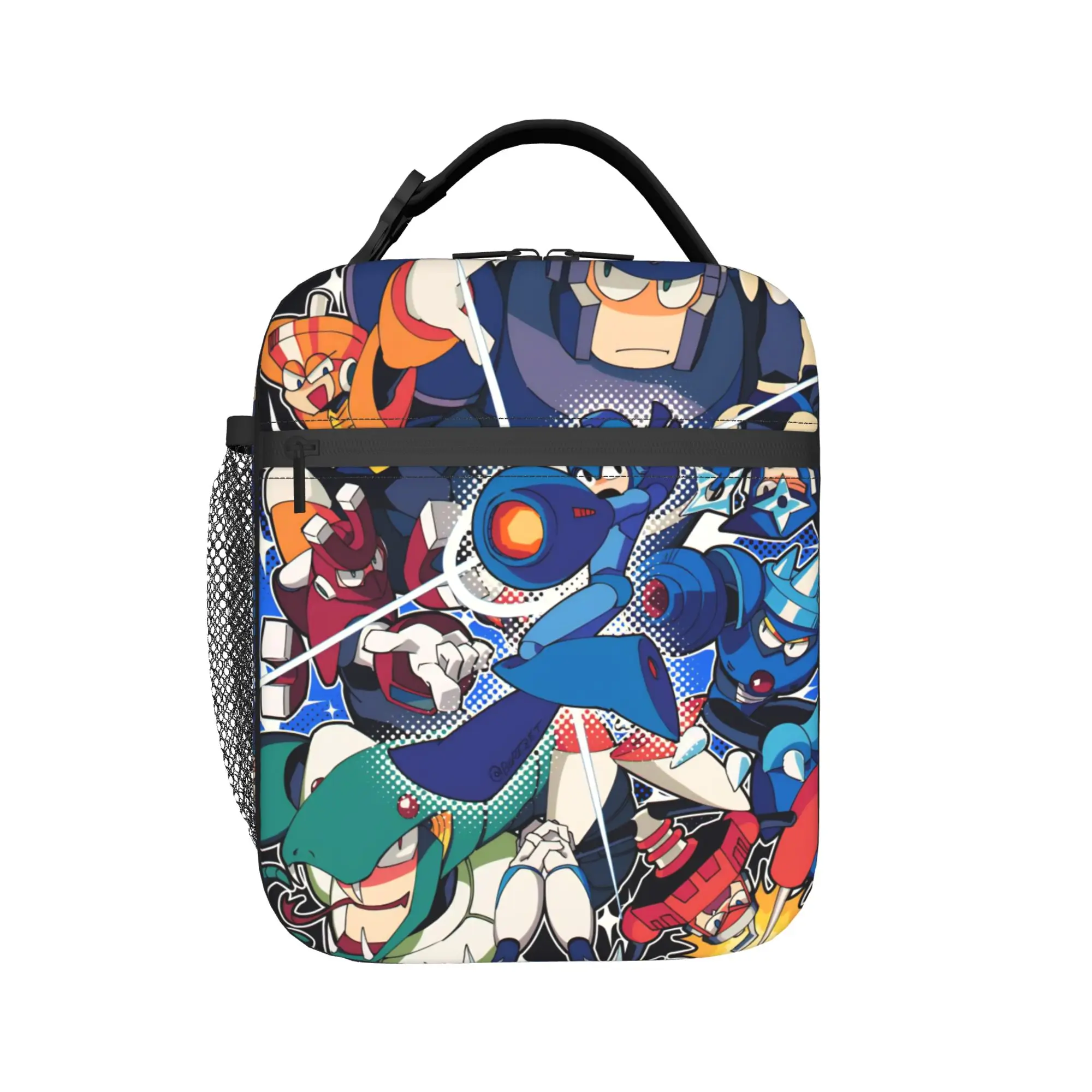 Insulated Lunch Boxes Mega man Product  Lunch Food Box Y2K Thermal Cooler Lunch Box For Picnic