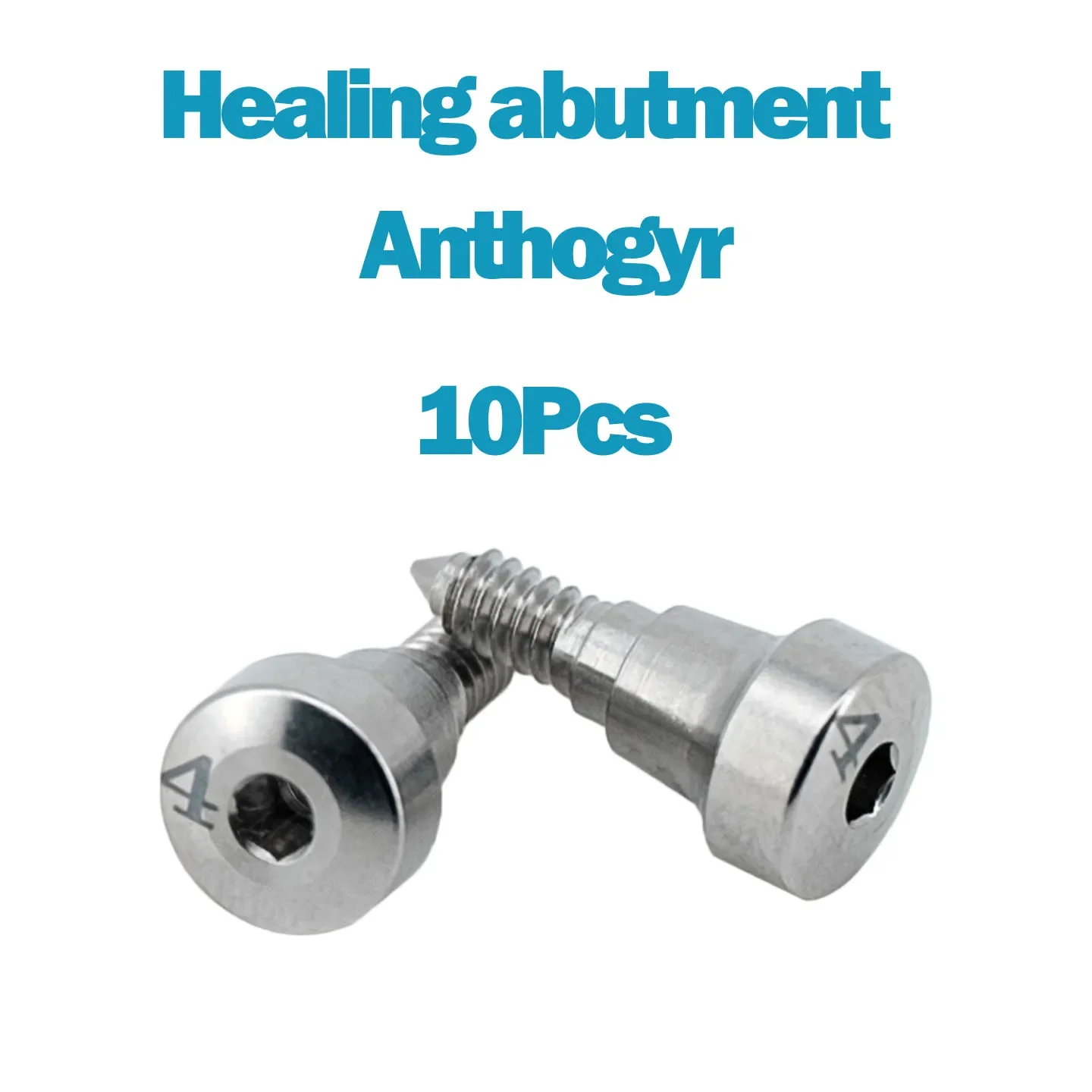 10Pcs Dental Implant Healing Abutments Fits Anthogyr System Titanium Gingival Former Emergence Profile Cap Screws Restorations
