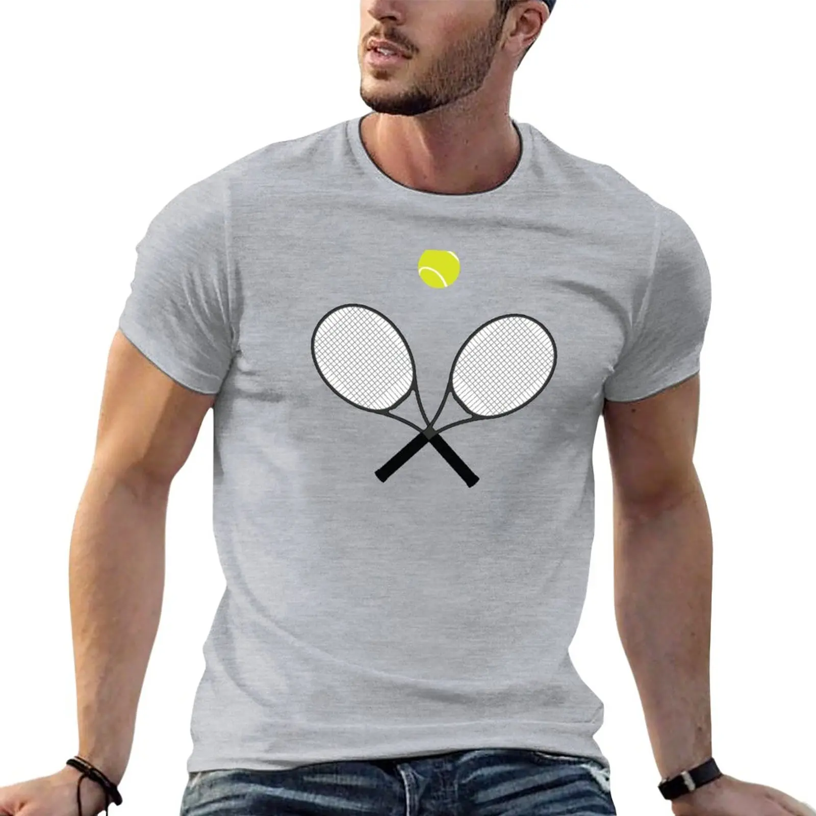 Tennis Pattern 2 T-Shirt T-shirt for a boy man clothes quick drying shirt men clothings