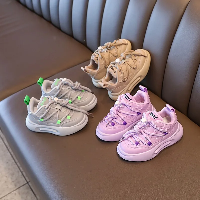 

2025 New Girls Running Shoes Children High Quality Sneakers Sweet Butterfly Autumn Kids Sports Shoes Soft Bottom Детская Обувь