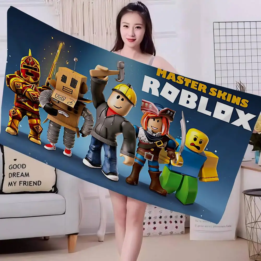 

Пляжное полотенце из микрофибры Hot Game-R-Robloxs, впитывающее, быстросохнущее, мягкое, для йоги, плавания, отдыха на курорте, альпинизма