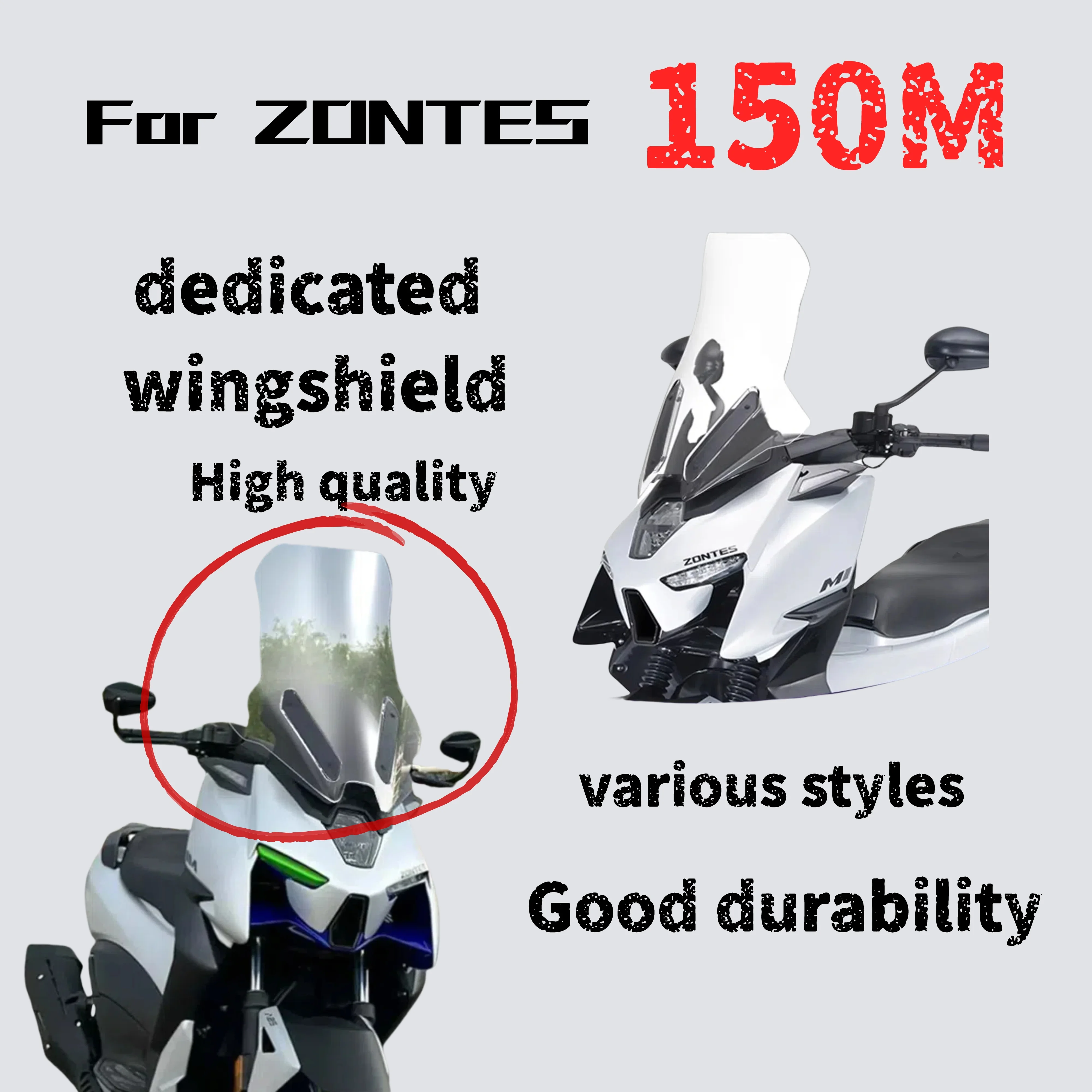 

Для ZONTES 150M модифицированные аксессуары для лобового стекла, усиленная нагрудная пластина, дождевик
